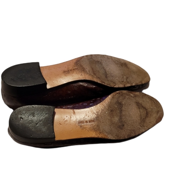 Women Vintage Burgundy Loafers By Salvatore Ferragamo Size 8.5AA/Women Designer - Picture 9 of 9